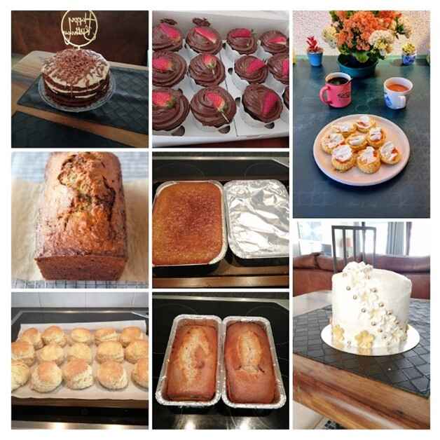Baked goods from The Flavour Hut by Aneesa - including cakes, cupcakes, banana bread, scones and more